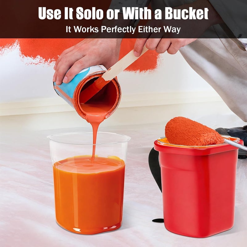Hiumtree 24 Pcs Paint Pail Liners, Paint Bucket Liners for Paint Cups, Holds Up to a Quart of Paint or Stain, Use Solo or with a Bucket (Compatible with Model 2500-CT Style Hand Paint Pails) - Image 5